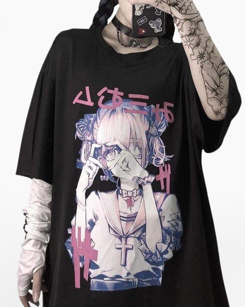 Anime girl best sale shirt