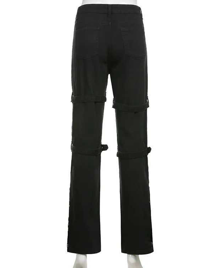 Techwear Women Goth Cargo Pants