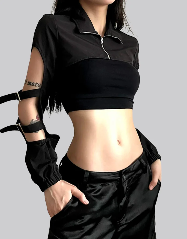 Techwear Goth Turtleneck