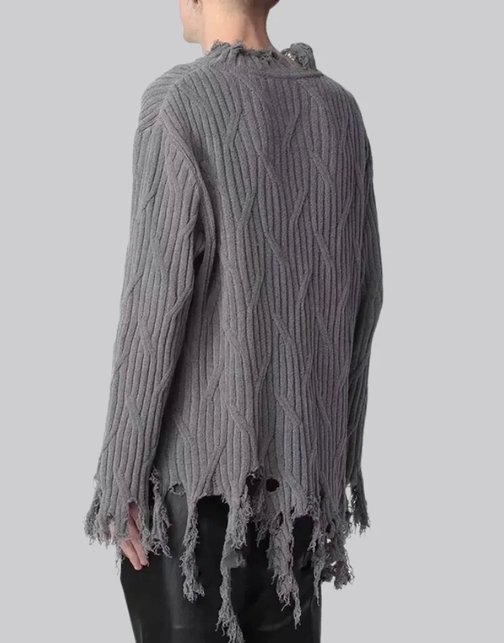 Techwear Ripped Sweater For Men