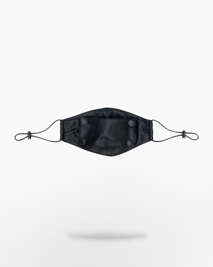 【国内配送】 Techwear Black Leather Face Mask 下着・アンダーウェア
