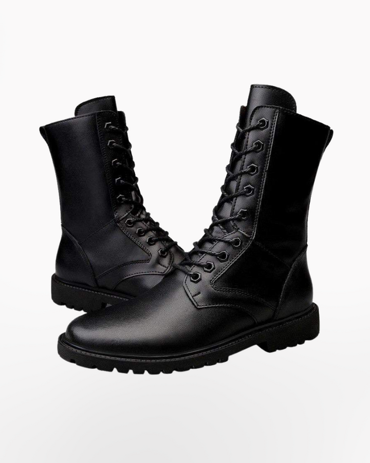 個人装備 ATTACHMENT VAQUETA LEATHER COMBAT BOOTS Combat Boots Techwear