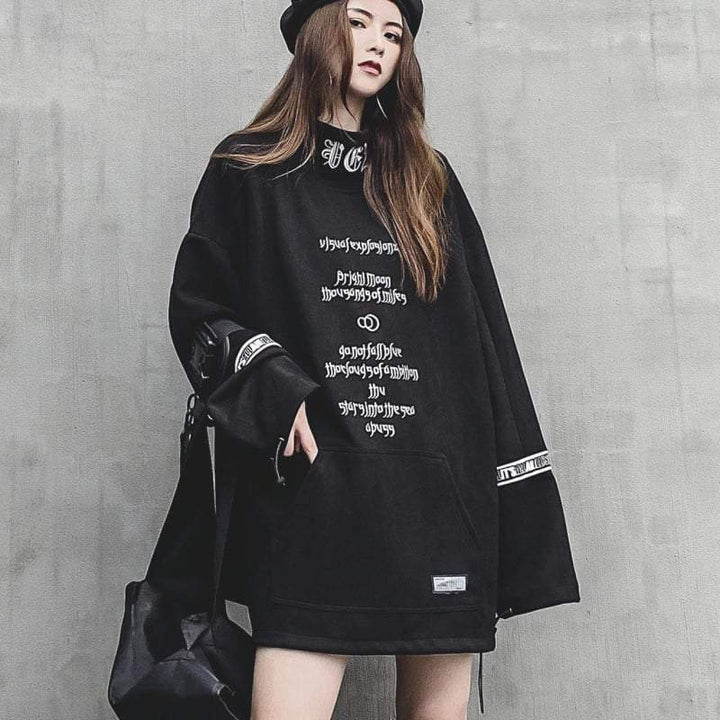 B.TRILL■B Gothic Logo Sweatshirt■送料込 Techwear Goth Sweatshirt