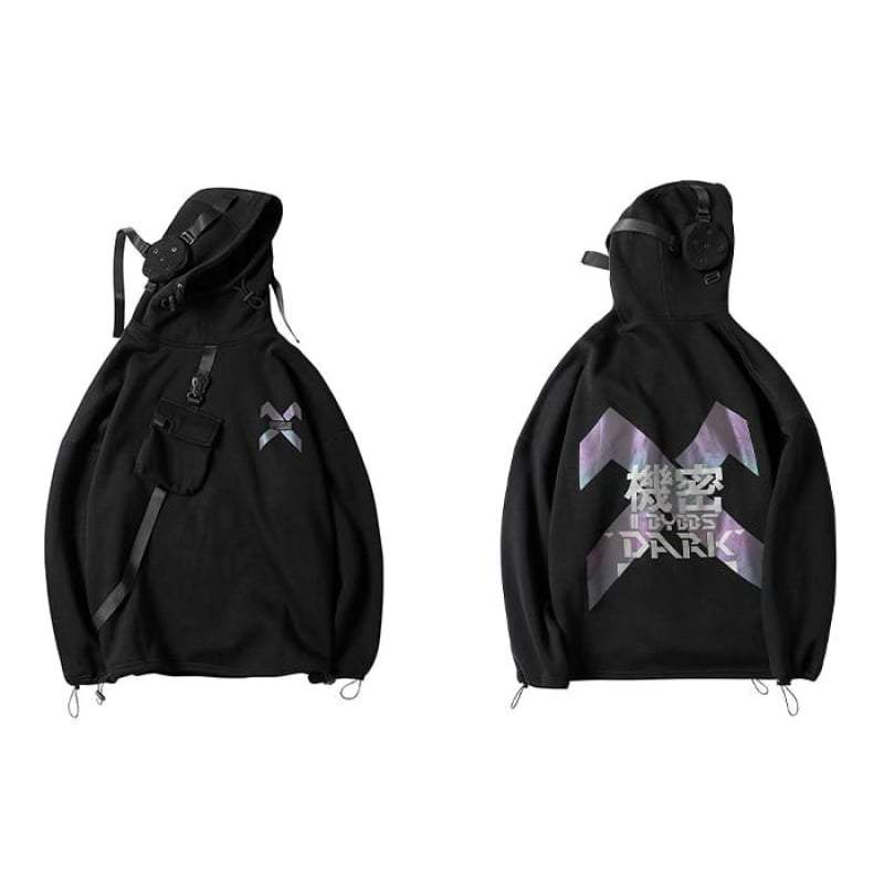 Techwear Hoodie with Headphones