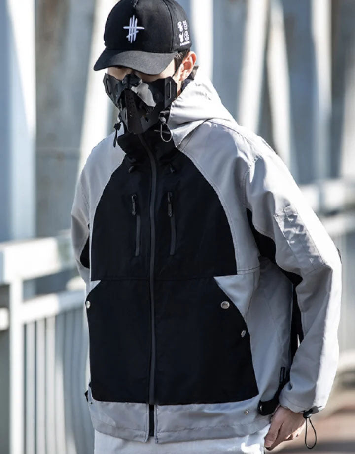 ジャケット・アウター TECH DETACHABLE WINDBREAKER JACKET Techwear Heavy Tactical Wilderness Jacket Anorak J88