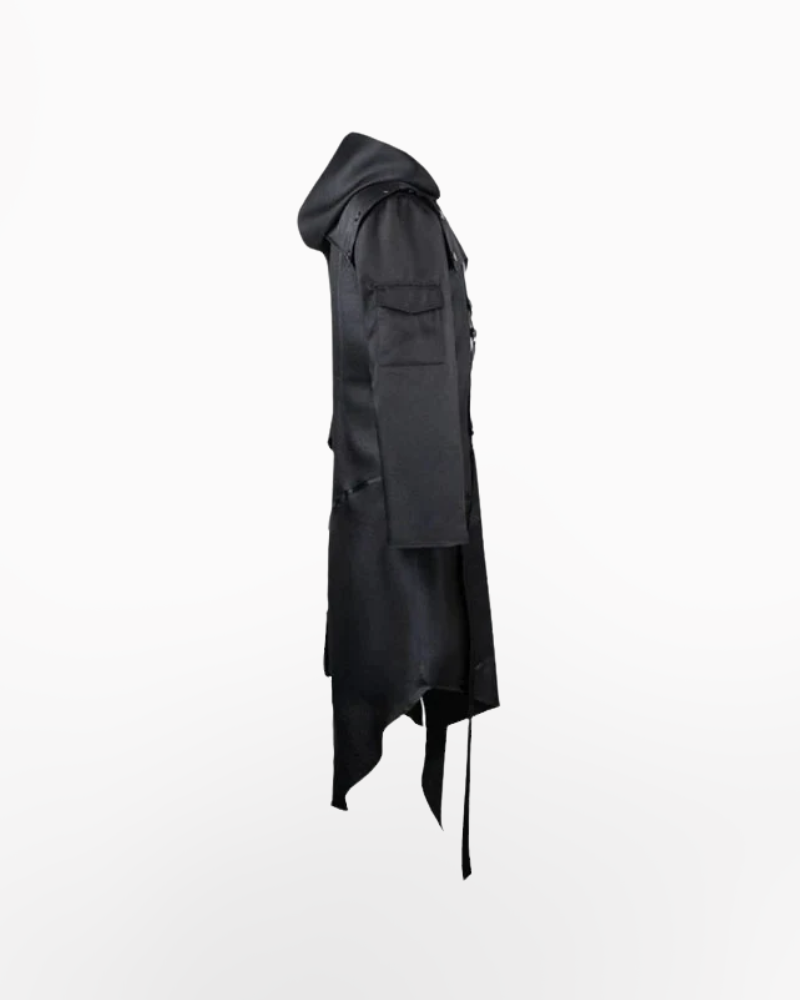 Long Black Techwear Jacket Long Black Techwear Jacket