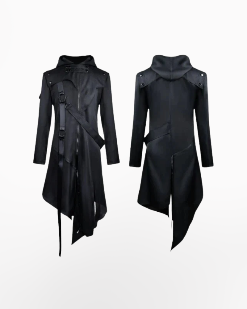 ジャケット・アウター Leh 21FW OVER COAT  BLACK Long Black Techwear Jacket