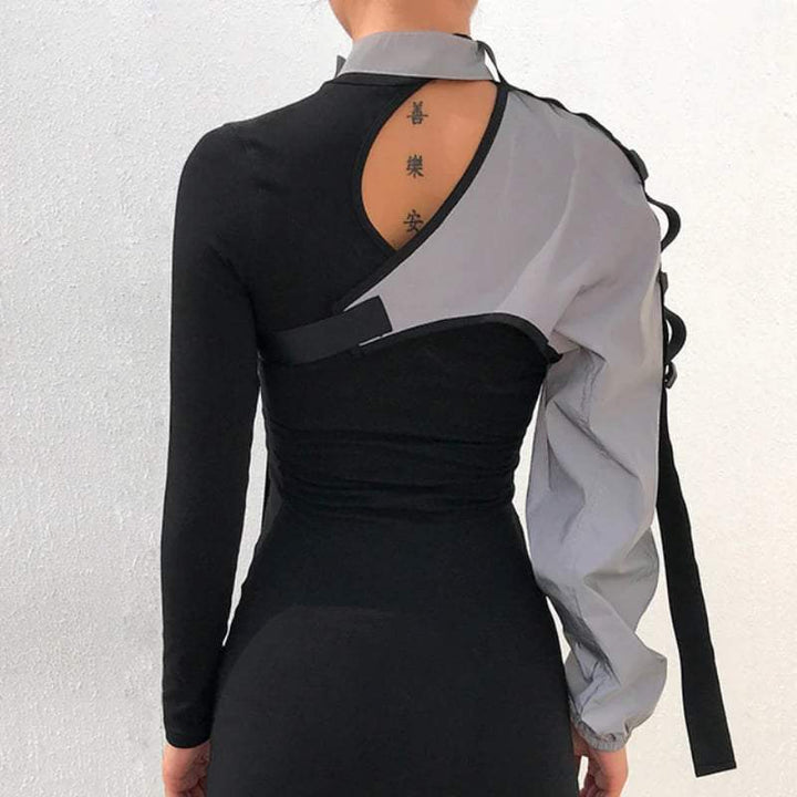 美品✨ ワンダーファクトリー 170A ストライプ 卒業式 ブラック Streetwear Bodysuit | OFF-WRLD TECHWEAR