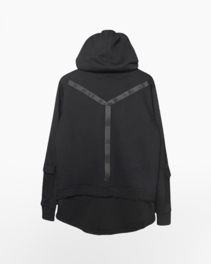 【新品】POLEWARDS TECHFACE STRETCH HOODIE L 黒 oversized-techwear-