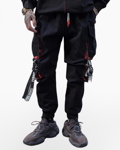 $5 off $50 Sale Special for New Users.Flap Pockets Chain Jogger Techwear  Pants