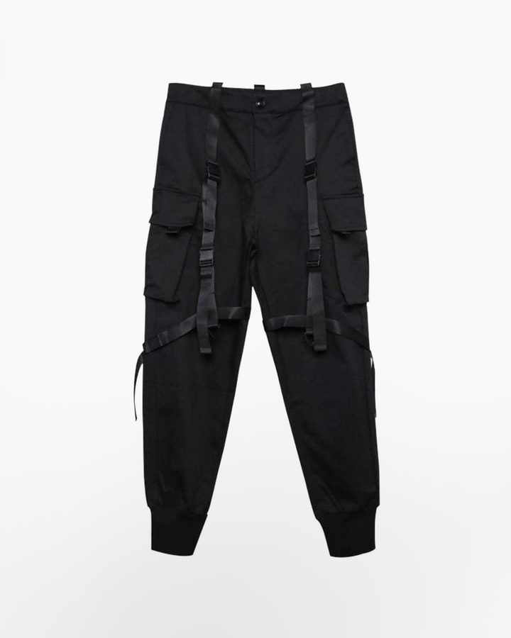 【BAON】Tokoe Brushed Banding Ribbon Cargo Pants Techwear Ribbon cargo pants