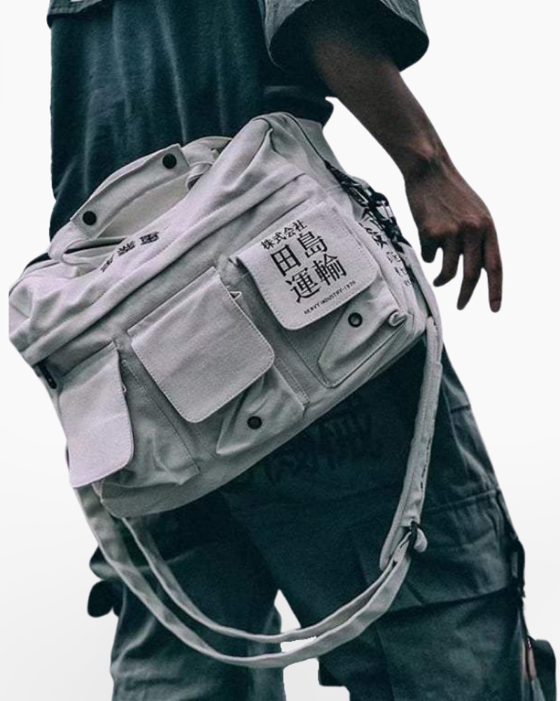Small Messenger Bag グレー 最大15インチ対応 Waterproof-Messenger-Bag-